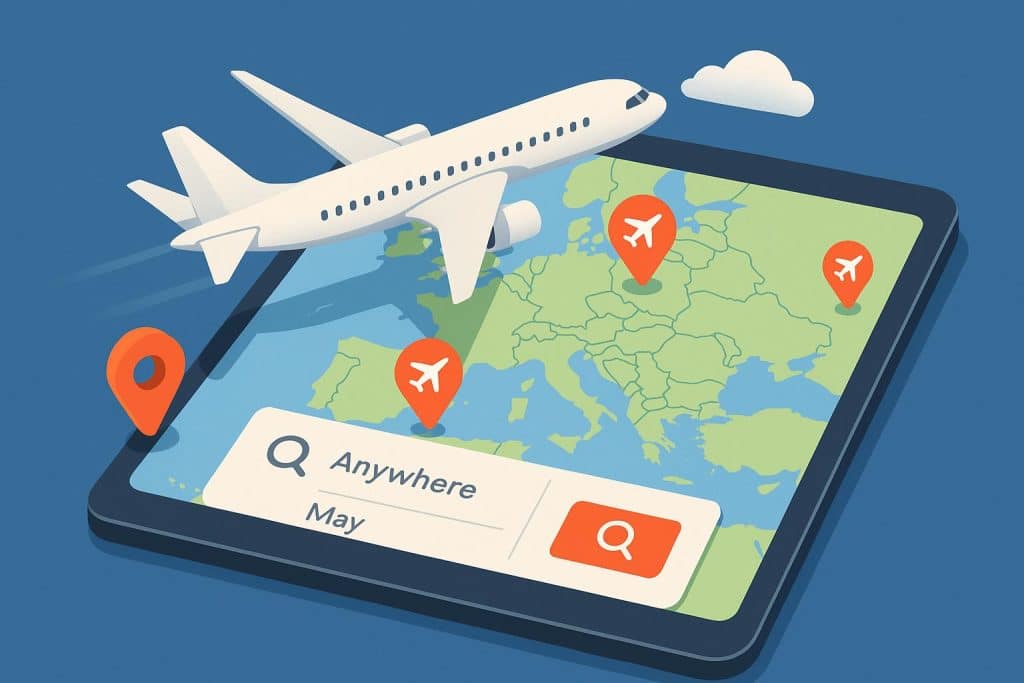 SkyHopp launches map-based flight discovery platform for flexible travellers Interactive world map displaying flexible flight routes for SkyHopp travel platform launch