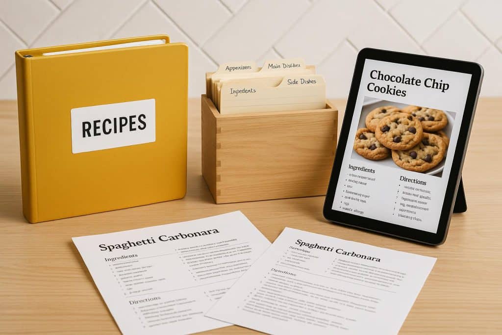 From Recipe Chaos to Kitchen Confidence: Smarter Ways to Save and Organize Every Recipe Organized digital recipe collection displayed on a tablet beside neatly arranged kitchen ingredients