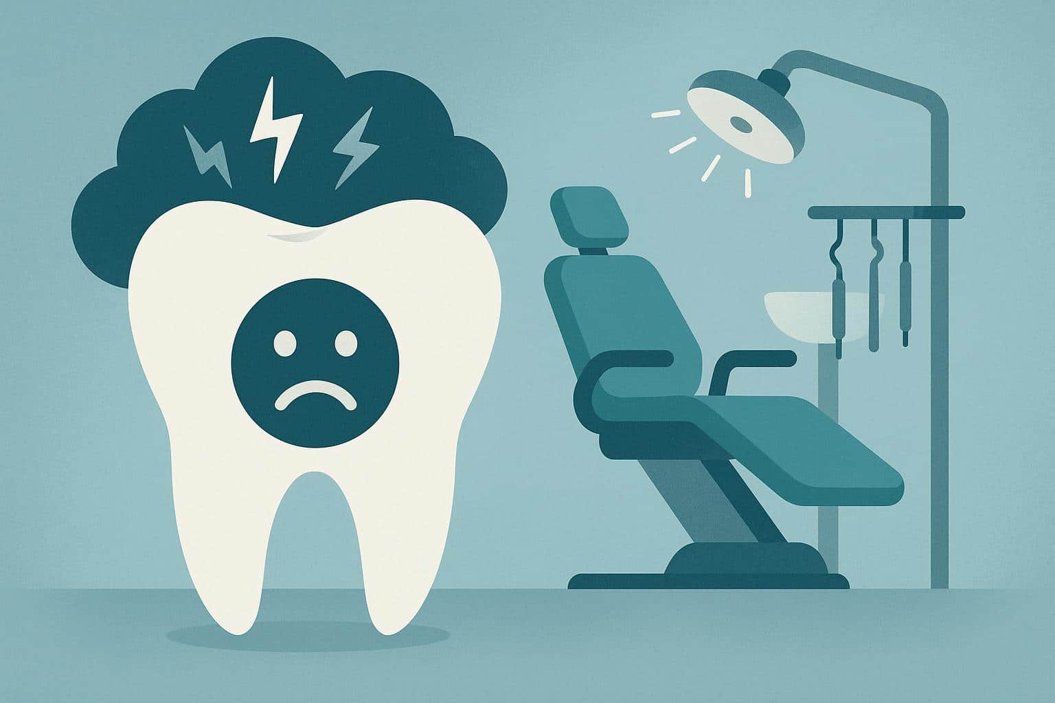 Calm dental clinic setting with soothing decor to ease dental anxiety and promote relaxation