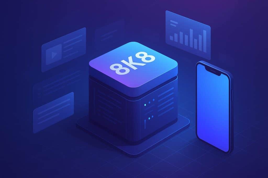 8K8 mobile-first digital platform innovation with advanced technology interface and connectivity