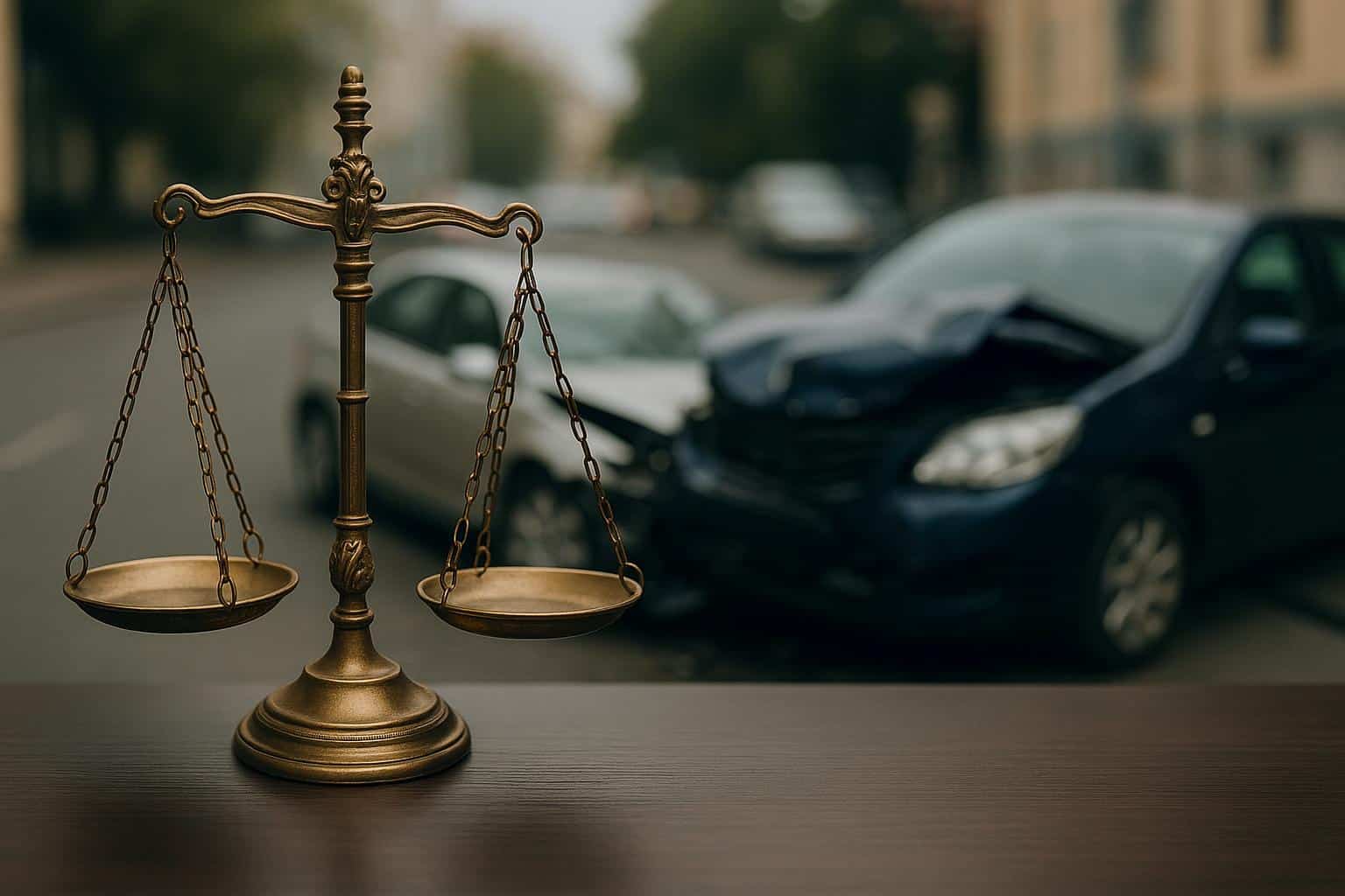 Gavel and car keys on legal documents symbolizing personal injury law after auto accidents
