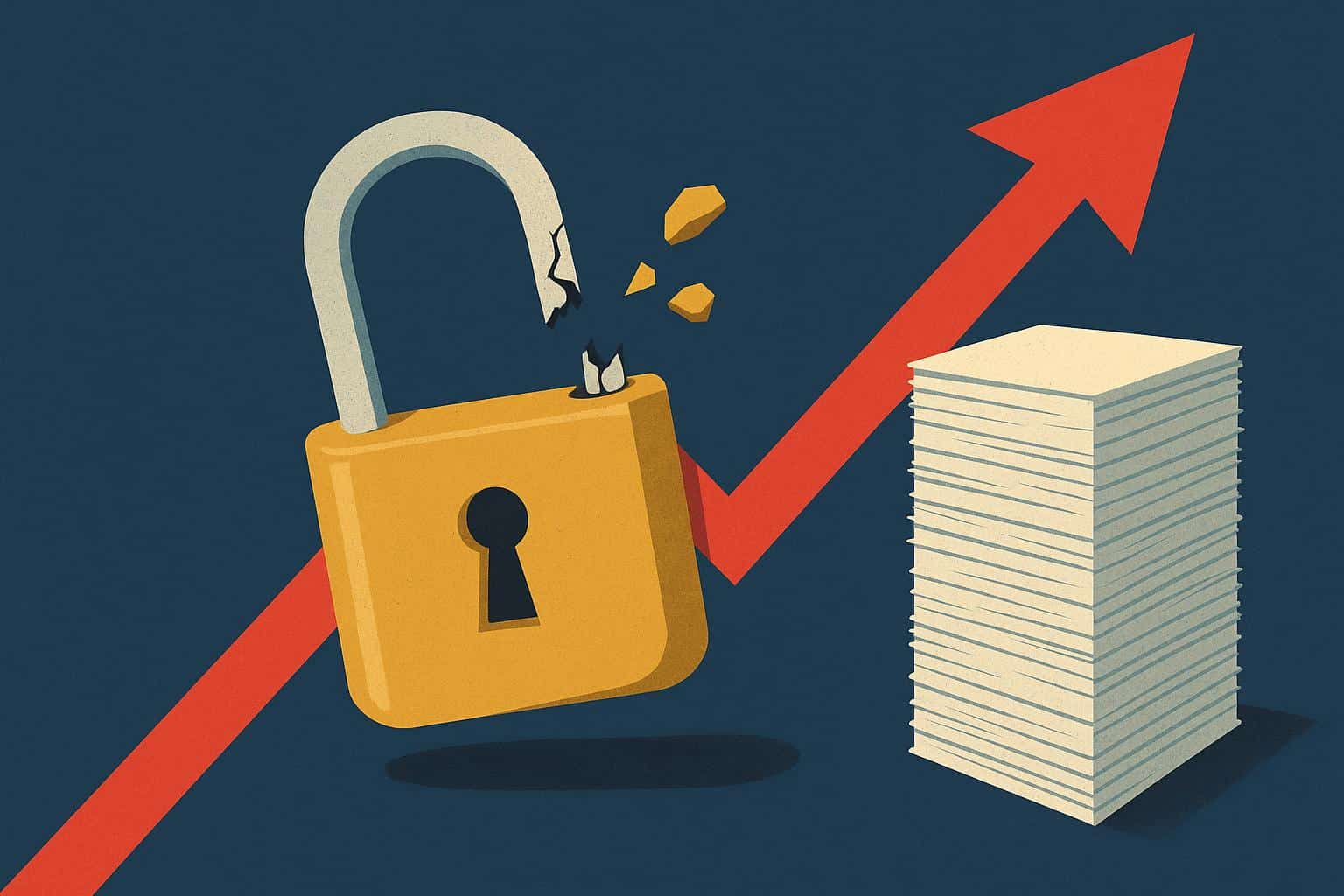 Legal documents and fast-growing business chart illustrating corporate legal risk concerns