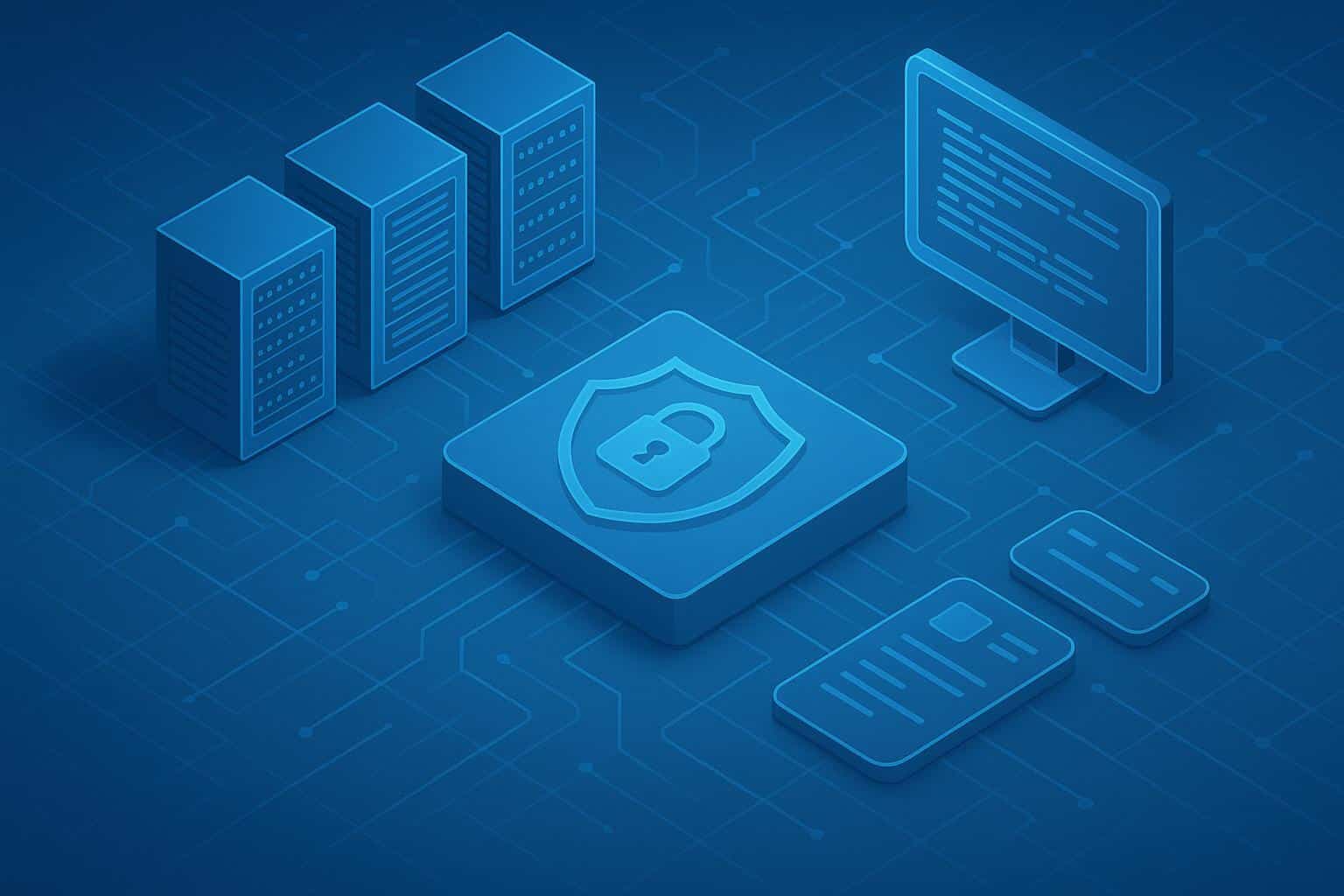 Secure digital network architecture representing modern web infrastructure and online sovereignty