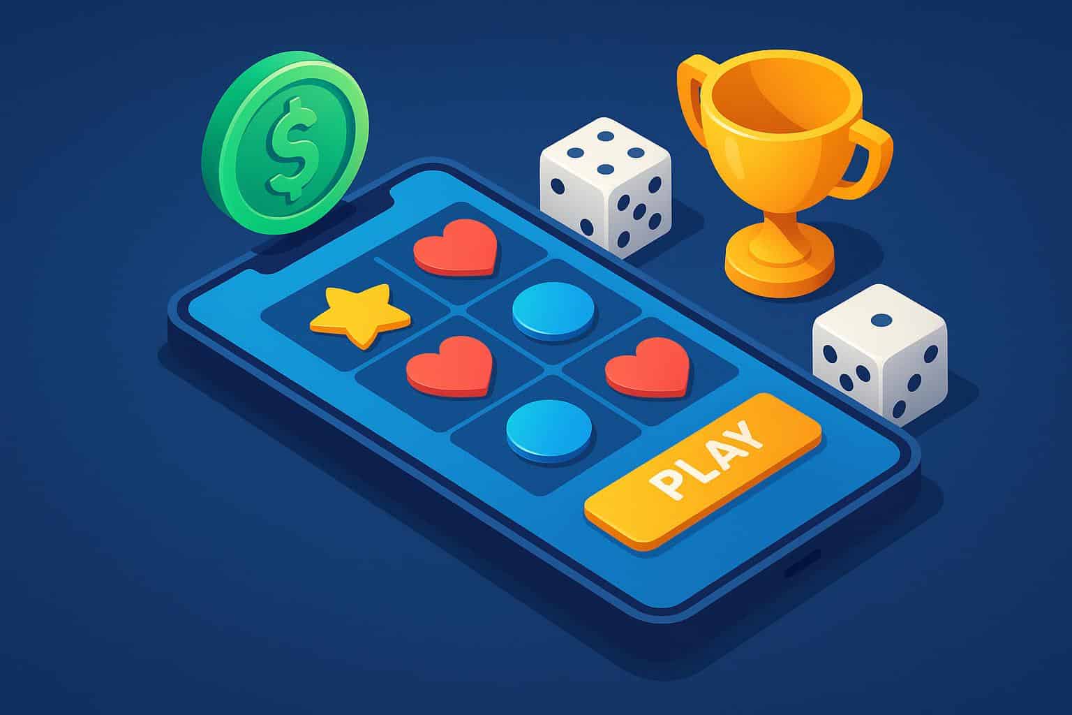 Smartphone displaying a skill-based gaming app with cash rewards and leaderboard interface